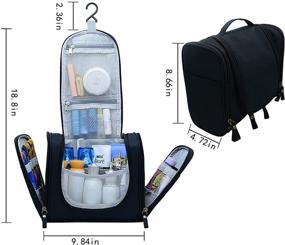 img 1 attached to 🧳 Hanging Travel Toiletry Bag: Portable Waterproof Organizer for Men and Women