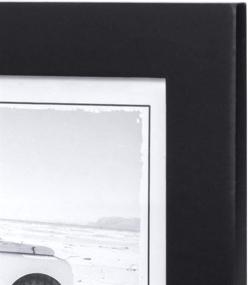 img 2 attached to 🖼️ Enhance Your Décor with the Elegant Malden Double Horizontal 4x6 Picture Frame - Wide Real Wood Molding, Real Glass - Black