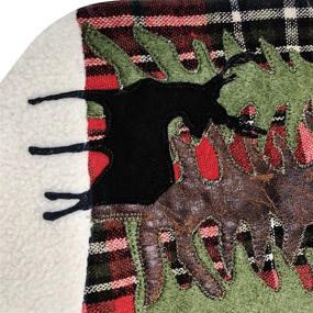 img 1 attached to ETERAMUS 21-inch Moose Christmas Stockings, Buffalo Reindeer Xmas Stocking, Plaid Rustic Farmhouse Hanging Bags with Deer, Snowflake, and Tree Design for Kids, Girls, Boys Holiday Decor