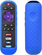 🔵 dark blue silicone protective cover case for tcl rc280 rc282 tv remote controller - compatible with roku rc280 rc282 remote - symotop remote cover case - shockproof design logo