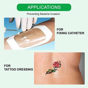 img 1 attached to 18pcs Transparent Film Dressing 6x8 inch: Sterile Waterproof Adhesive Wound Cover Bandage Tape for Post Surgical, Scar Therapy, Medical Supplies & Tattoo Dressings