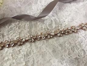 img 2 attached to Rhinestones Bridal Sashes Crystal Wedding Women's Accessories