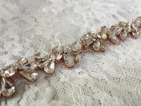 img 3 attached to Rhinestones Bridal Sashes Crystal Wedding Women's Accessories