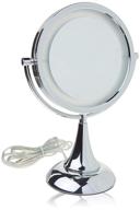 💡 jerdon hl8510cl chrome led lighted table top mirror with 1x and 8x magnification logo
