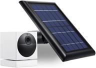 🔆 [enhanced version] солнечная панель wasserstein для камеры wyze cam outdoor - обеспечивает непрерывное электропитание с зарядным устройством 2 вт 5 в (1 шт., черный) (камера wyze cam outdoor исключена) логотип
