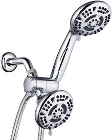 img 4 attached to 🚿 AquaDance High Pressure 3-way Twin Shower Combo: Dual 4.15" 6-Setting Showers for Individual or Combined Enjoyment! Independently Tested to Meet US Quality & Performance Standards!