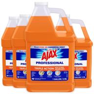 🍊 ultra professional dish soap and degreaser, triple action orange - bulk dish soap, 4 gallons total (128oz, pack of 4) by ajax logo