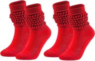 🧦 ultrafun 2/4 pairs women's slouch socks soft & extra long knit scrunch knee high boot socks size 9-11 логотип