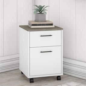 img 3 attached to 🗄️ Bush Furniture Key West 2 Drawer Mobile File Cabinet in Pure White and Shiplap Gray