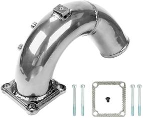 img 4 attached to Enhance Your Dodge Ram's Performance with the High Flow Air Intake Elbow Tube for 1998.5-2002 5.9L Cummins Diesel Silver