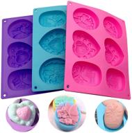 🧼 helpcook 3 pack silicone soap molds: easy release, bpa free, perfect for diy handmade gifts logo