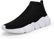 casbeam boys' breathable sock shoes: lightweight and sporty slip-on sneakers for casual walking and sports logo