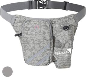 img 4 attached to 🏃 CGIILS Running Belts: No Bounce Hydration Belt with Bottle Holder for Runners, Ideal Waist Bag for Hiking, Fits All Phone Models, Men Women Sports Waist Pack for Walking Workouts Cycling Camping Hiking