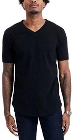 img 3 attached to GOODLIFE Scallop V Neck Durable Tailored Men's Clothing and T-Shirts & Tanks