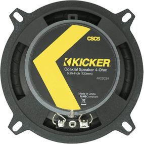 img 1 attached to 🔊 Набор из 2 динамиков для автомобиля KICKER CS Series CSC5 5.25 дюймов с желтыми басовиками