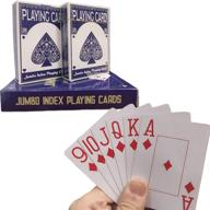 🃏 large print playing cards for seniors & vision impaired - 2 packs, ideal for blackjack, euchre, canasta, pinochle логотип