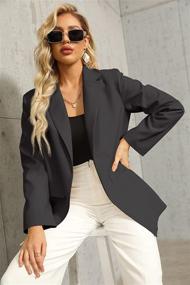 img 1 attached to Womens Oversized Blazers Business Jackets Women's Clothing and Suiting & Blazers
