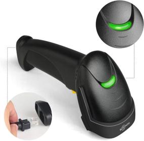 img 1 attached to 📷 Wired Automatic 1D Bar Code Reader Handheld USB Barcode Scanner for Supermarket, Convenience Store, Warehouse
