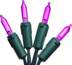 img 3 attached to 🎄 UL 200 LED Purple Christmas Lights with 66ft Green Wire - Always-On String Lights for Indoor/Outdoor Party, Garden, and Patio