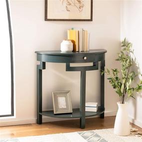 img 4 attached to 💙 Safavieh Liana Dark Teal Console Table with 1 Drawer - Home Collection