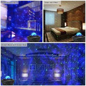 img 1 attached to 🌟 Aisuo Night Light with Bluetooth Speaker & Star Projector - Adjustable Lightness, Ocean Wave Projection, Remote Control - Ideal Gift for Friends, Living Room Décor.