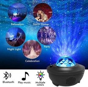 img 2 attached to 🌟 Aisuo Night Light with Bluetooth Speaker & Star Projector - Adjustable Lightness, Ocean Wave Projection, Remote Control - Ideal Gift for Friends, Living Room Décor.