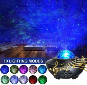 img 3 attached to 🌟 Aisuo Night Light with Bluetooth Speaker & Star Projector - Adjustable Lightness, Ocean Wave Projection, Remote Control - Ideal Gift for Friends, Living Room Décor.