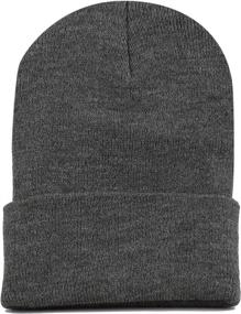 img 3 attached to Made in USA Beanie Hat by The Hat Depot - Classic Knit Skull Daily Ski Hat