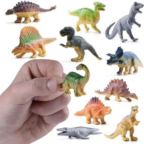 img 4 attached to 🦖 Prextex 12 Mini Dinosaur Figures: Perfect Cake Toppers, Easter Egg Fillers, and Party Favors