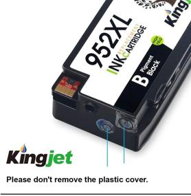 img 1 attached to 🖨️ High-Quality Kingjet Compatible Ink Cartridge Replacement for HP 952 952XL: Perfectly Compatible with Officejet Pro 7720 7740 8210 8216 8702 8710 8715 8720 8725 8730 8740 Printers - Includes 2 Updated Chip Black Cartridges