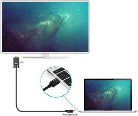 img 2 attached to 🔌 Мини-адаптер DisplayPort to VGA (6 футов) - Thunderbolt на VGA, ICZI Video Pioneer для MacBook, Surface Pro, Surface 3, Chromebook Pixel и других ноутбуков - 1080P HD визуальный шок - Экспертные советы.