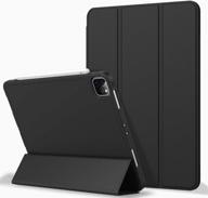 📱 zryxal premium protective case cover for ipad pro 11 (2020/2018), with pencil holder (2nd generation), soft tpu back, auto sleep/wake function, black logo