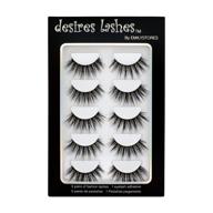 desires lashes by emilystores - natural 3d layered fake-mink eyelashes multipack 5pairs, dramatic effect logo