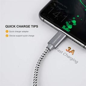 img 2 attached to 🔌 Высококачественный USB C кабель 0,5 FT - Быстрая зарядка и передача данных - Совместим с MacBook, Chromebook, Galaxy S21/S20 - Серый 15 см.