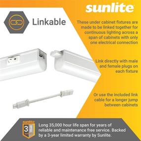 img 3 attached to 🌞 Sunlite 53080-SU LED Linkable Under Cabinet Light Fixture 12-Inch - Perfect 4W 120V Light for Kitchens, Bathrooms, Offices, Workbenches - ETL Listed, 4000K-Cool White - Buy Now!