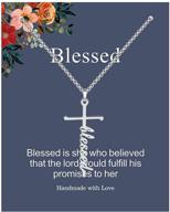 christian inpirational religious statement blessed silver logo