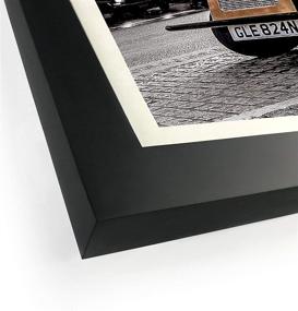 img 2 attached to 🖼️ Art Emotion 20x24 Matted to 16x20 Black Solid Wood Picture Frame with Real Tempered Glass - High Quality 20x24 Poster and 16x20 Picture Frame - Durable 20x24 Wood Frame (Black, 20x24 with 16x20 Opening)