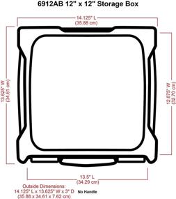 img 2 attached to 📦 ArtBin 6912AB Essentials Single Compartment 12x12 Box, Organizing Art & Craft Supplies, Plastic Storage Case, Clear, 14.125x13.625x3 inches