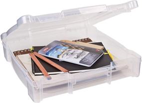 img 4 attached to 📦 ArtBin 6912AB Essentials Single Compartment 12x12 Box, Organizing Art & Craft Supplies, Plastic Storage Case, Clear, 14.125x13.625x3 inches