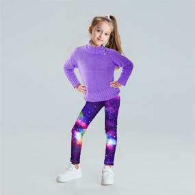 img 2 attached to 🔥 Stay Cozy and Stylish with ZukoCert Fleece Leggings Cashmere 2P B 130 Girls' Leggings