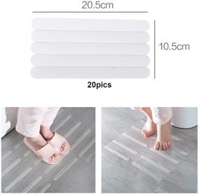 img 3 attached to Non-Slip Bathtub Shower Stickers - Safety Adhesive Grip Treads for Shower, Tub, Steps, Floor - Anti-Skid Tape for Baby, Senior, Adult - Pack of 24, 0.8In