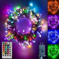 🎄 vibrant 16-color led christmas lights, 200 led 66ft plug-in multicolor tree lights with remote control - perfect for bedroom party indoor & outdoor decorations logo