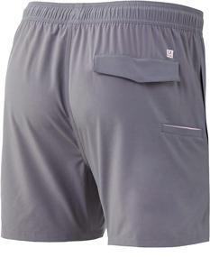 img 1 attached to HUK Volly Elastic Shorts Sharkskin Sports & Fitness for Water Sports