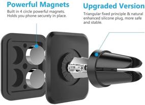 img 2 attached to 📱 Versatile and Reliable Magnetic Phone Car Mounts by WixGear [2 Pack], Perfect for any Air Vent, Designed for Convenient Cell Phone and Mini Tablet Mounting with Swift-Snap Technology