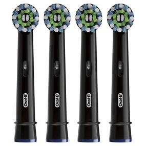 img 3 attached to 🦷 Black Oral-B CrossAction Electric Toothbrush Replacement Brush Head Refills - Pack of 4