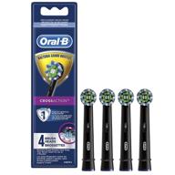 🦷 black oral-b crossaction electric toothbrush replacement brush head refills - pack of 4 logo