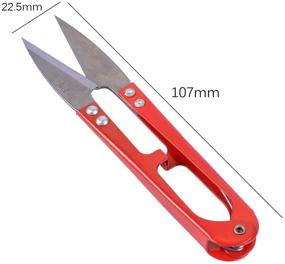 img 3 attached to 12Pcs U Sewing Scissors Clippers, Embroidery Thrum Yarn Fishing Thread Beading Cutter - Mini Small Snips Trimming Nipper for Stitching, DIY Supplies