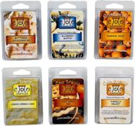 🕯️ indulge in bakery bliss: 6 pack soy blend wickless candle wax bar melts - hot apple pie, buttered gingerbread, pumpkin spice, vanilla velvet, blueberry muffin, lemon ice box cake logo