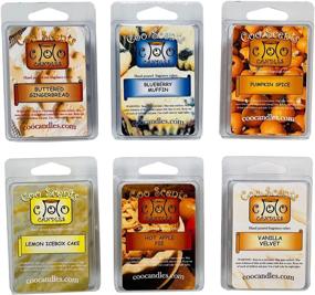 img 2 attached to 🕯️ Indulge in Bakery Bliss: 6 Pack Soy Blend Wickless Candle Wax Bar Melts - Hot Apple Pie, Buttered Gingerbread, Pumpkin Spice, Vanilla Velvet, Blueberry Muffin, Lemon Ice Box Cake