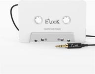 🚗 elook car cassette aux adapter - universal audio cable tape adapter for car, phone, mp3 etc. (white) - efficient & versatile! logo